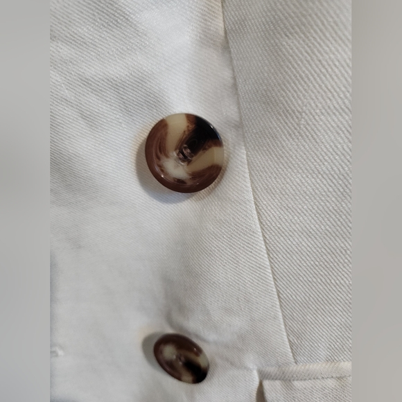 ELIE TAHARI Linen Blend Notched Collar Double Breasted Blazer size 6 No stains. - Picture 4 of 5